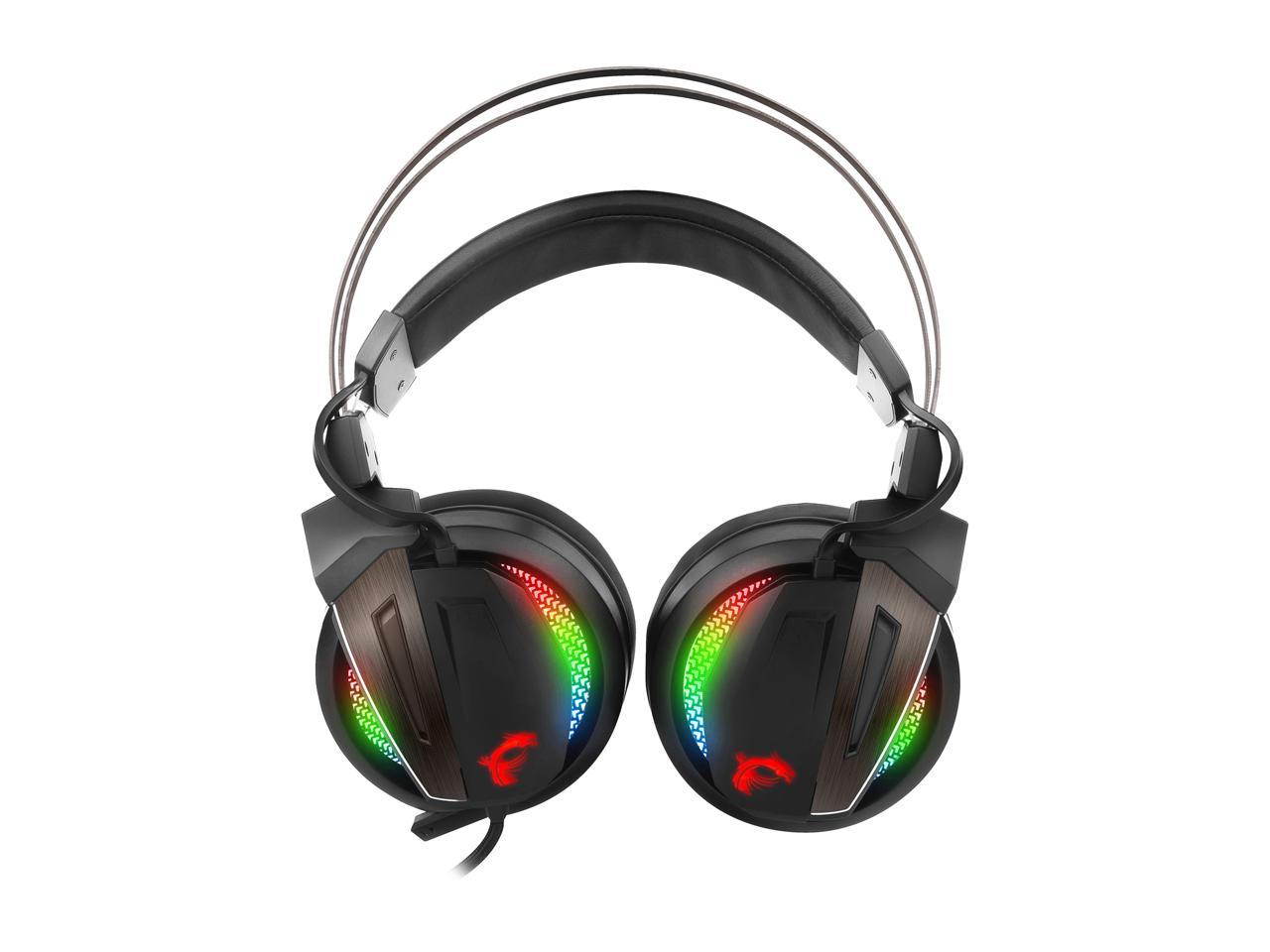 MSI GH70 Gaming RGB Stainless Steel 7.1 Surround Sound Audio Controller Headset