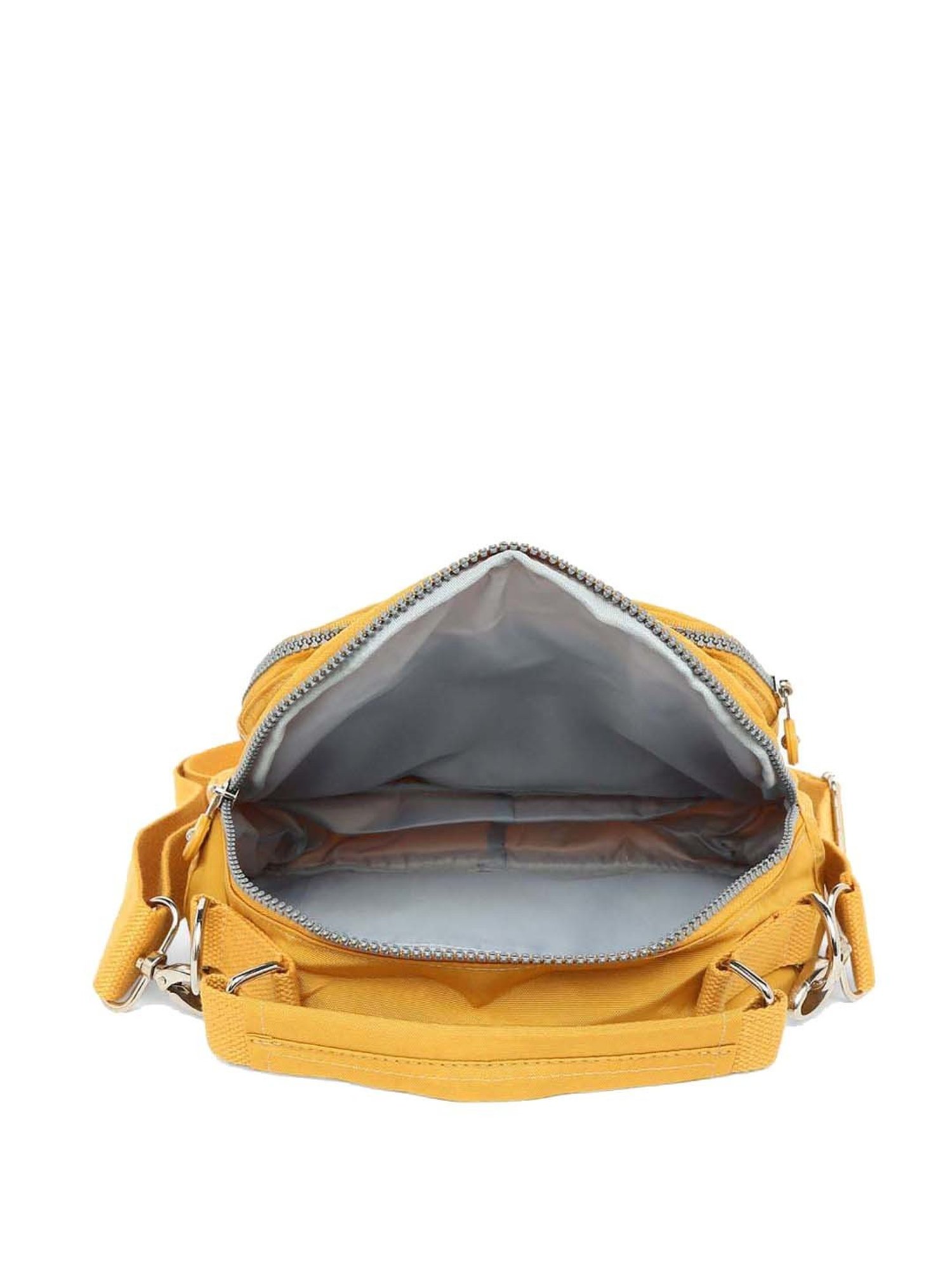 Baomi Yellow Solid Medium Cross Body Bag