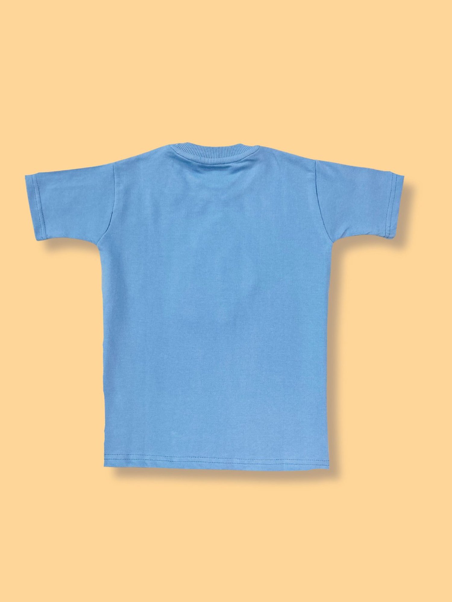 Tippy Top Boys Light Blue Self Design T-Shirt
