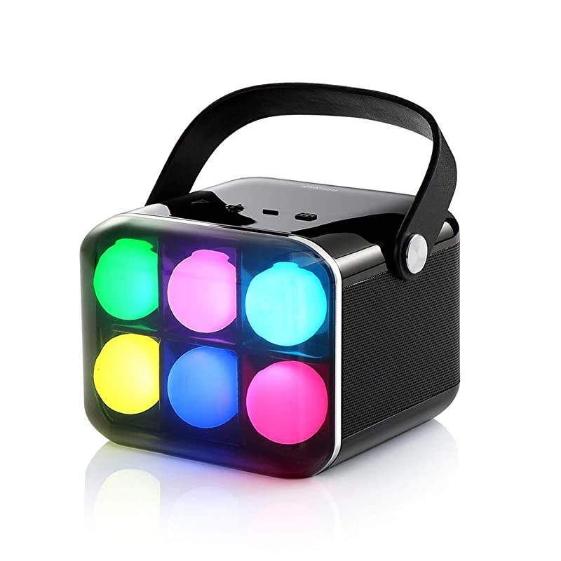 Led Ambient Table LampIndoor Outdoor Bluetooth Speaker with Lanternamp Portable Stereo Speaker with HD Audio and Enhanced Bass 6 Mini LED Moon Lamp BT42 for iPhoneiPadAndroid
