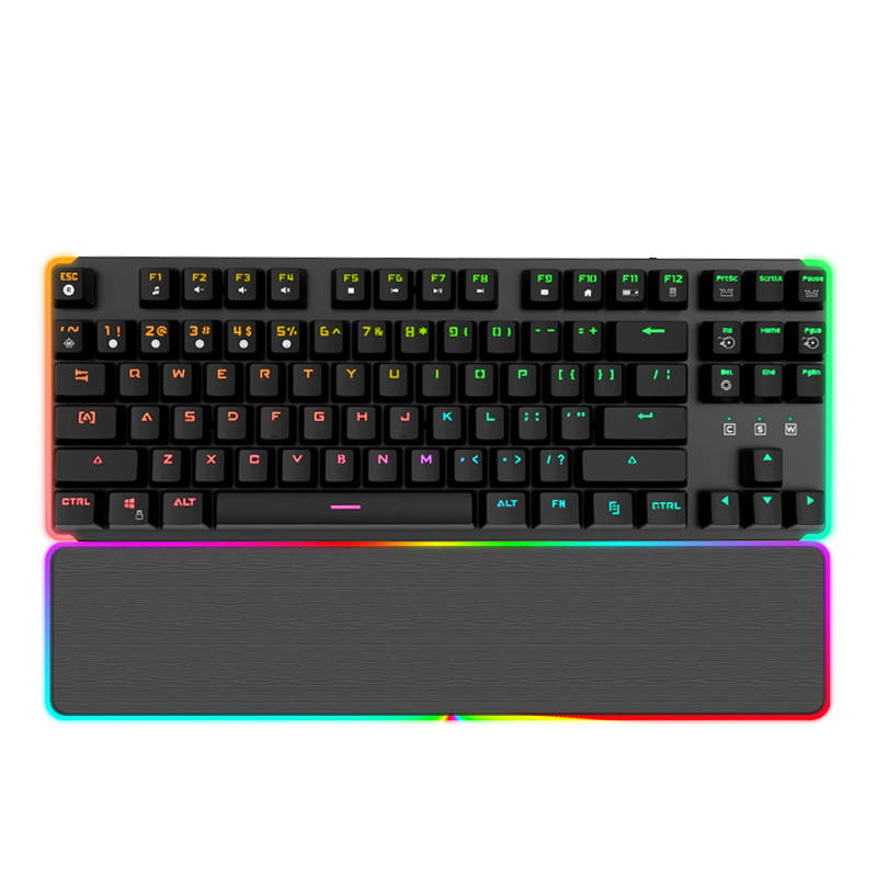 Gaming Mechanical Keyboard 87 keys OUTEMU Magnetic Hand Rest Wired Keyboard Anti-ghosting RGB/ Mix Backlit For Gamer PC Laptop