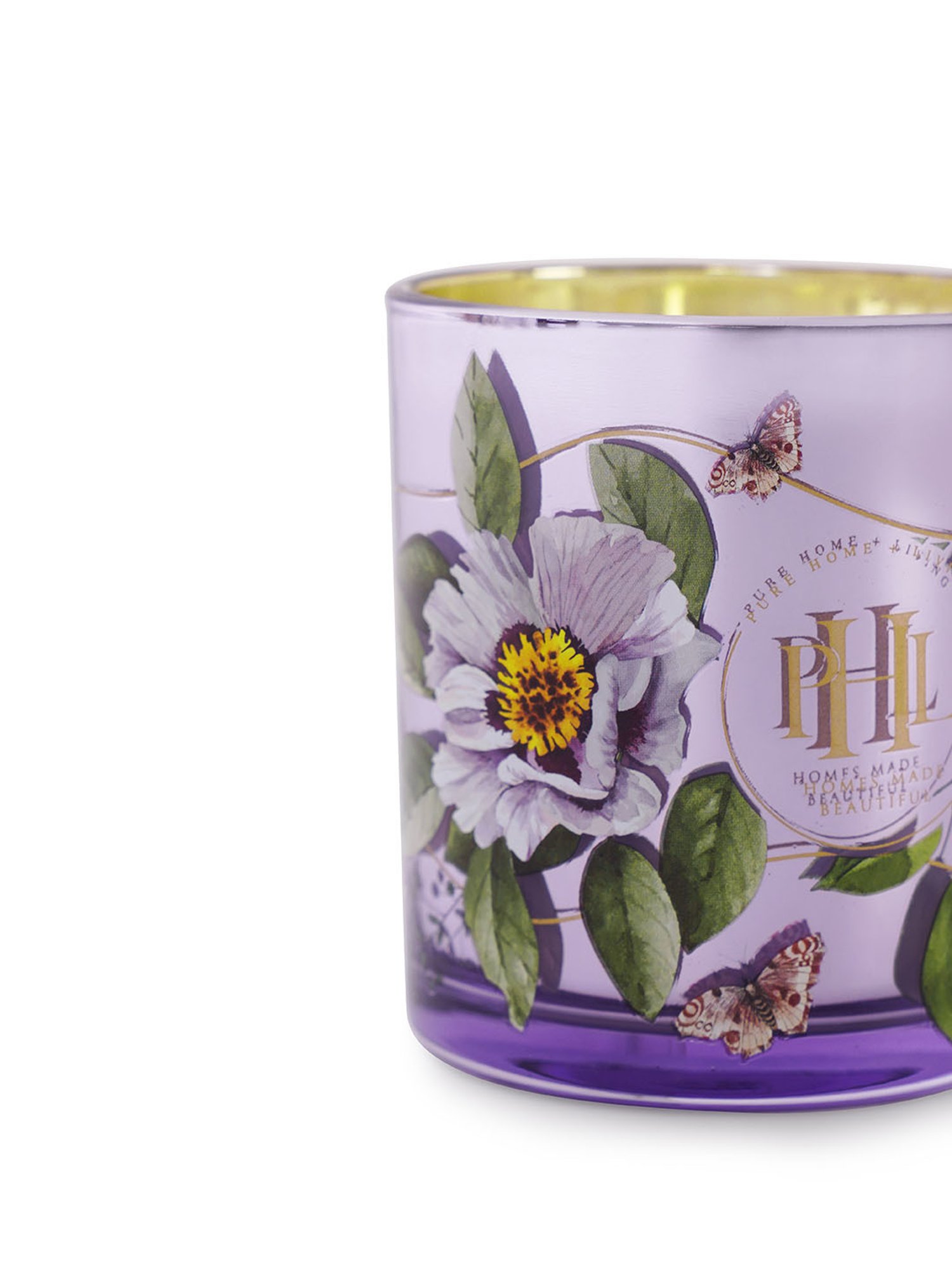 Pure Home and Living Purple Lavender And Chamomile Candle Jar