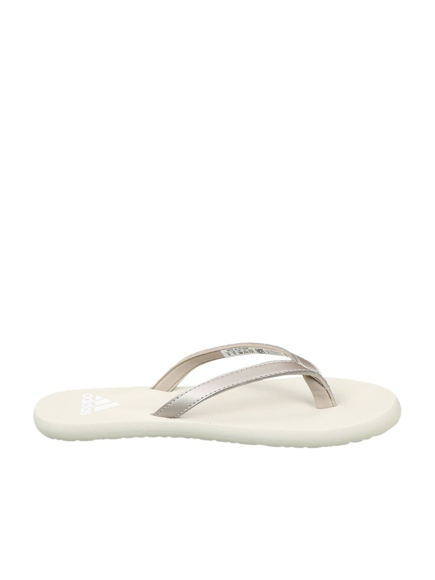 Adidas Women's Eezay Silver Flip Flops