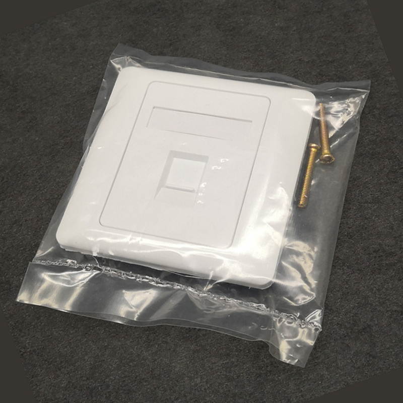 10 units - 1 Port Wallplate For RJ11 RJ45 Socket Wall Mount Faceplate,RJ45 Network Keystone Telephone Jacks Panel 86x86mm