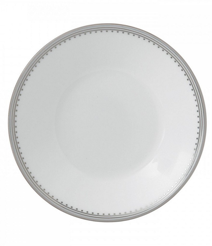 Vera Wang by Wedgwood Grosgrain Striped & Dotted Platinum Bone China Saucer