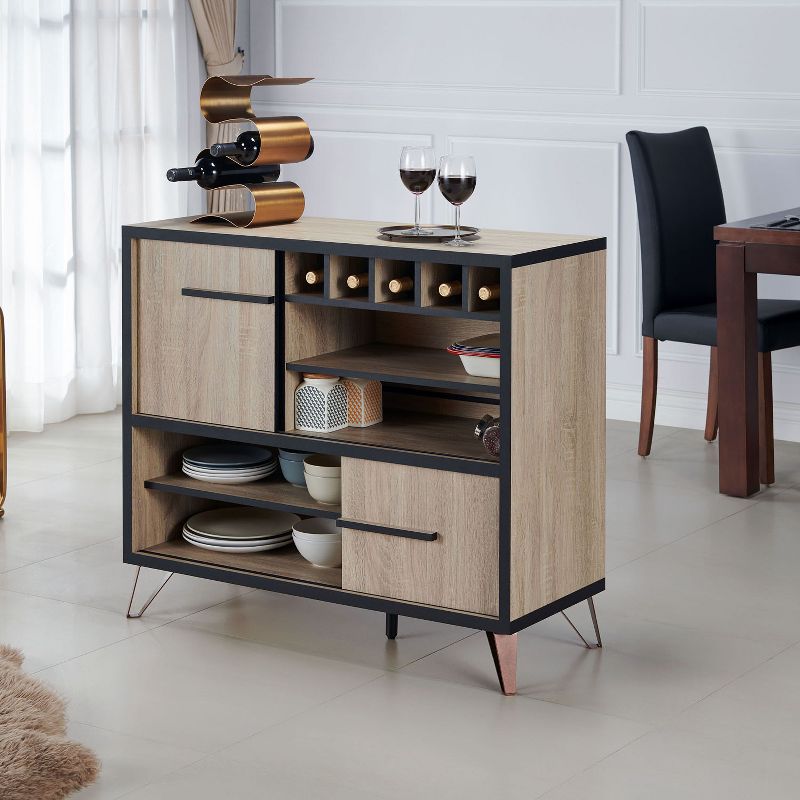 Carmel Sideboard Dark Brown/Black - Chique