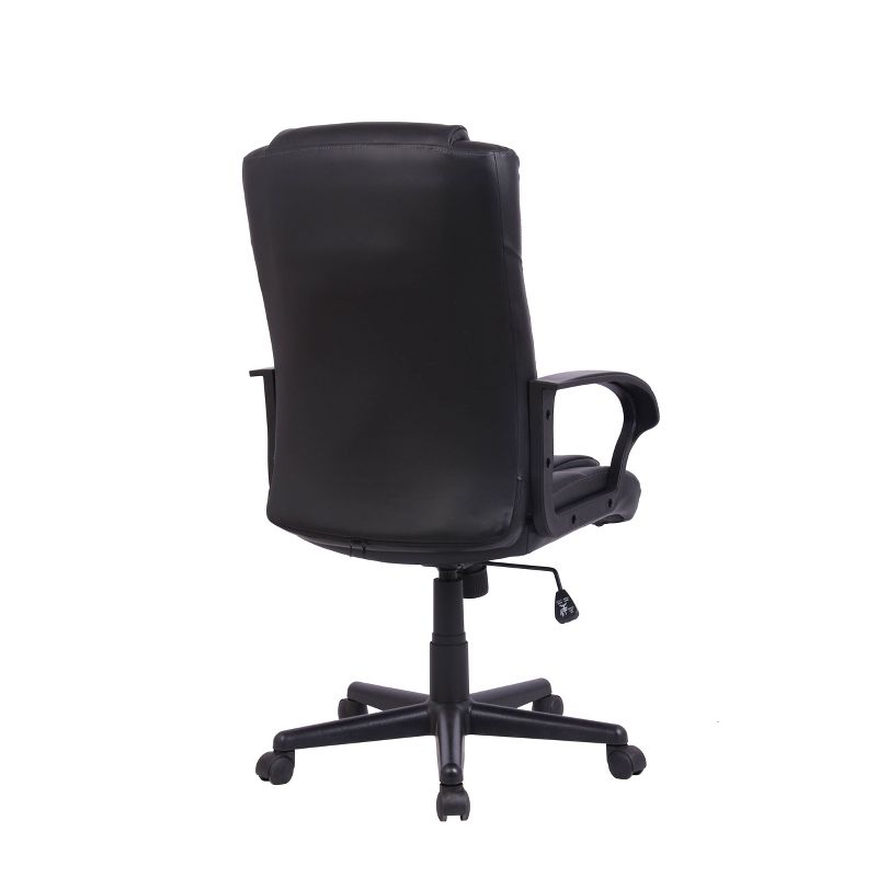 Adjustable Office Chair with Expandable Back Support Black - WOVENBYRD