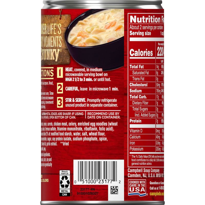 Campbell's Chunky Creamy Chicken Noodle Soup 18.8oz
