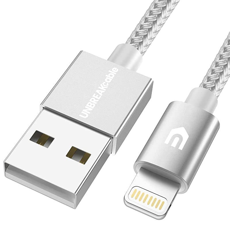 iPhone Charger Cable 2M66ft Apple MFi Certified Nylon Braided USB to Lightning Fast Charging Cord Compatible with iPhone 1111 Pro11 Pro MaxXXSXS MaxSE 2020 iPad iPodSilver