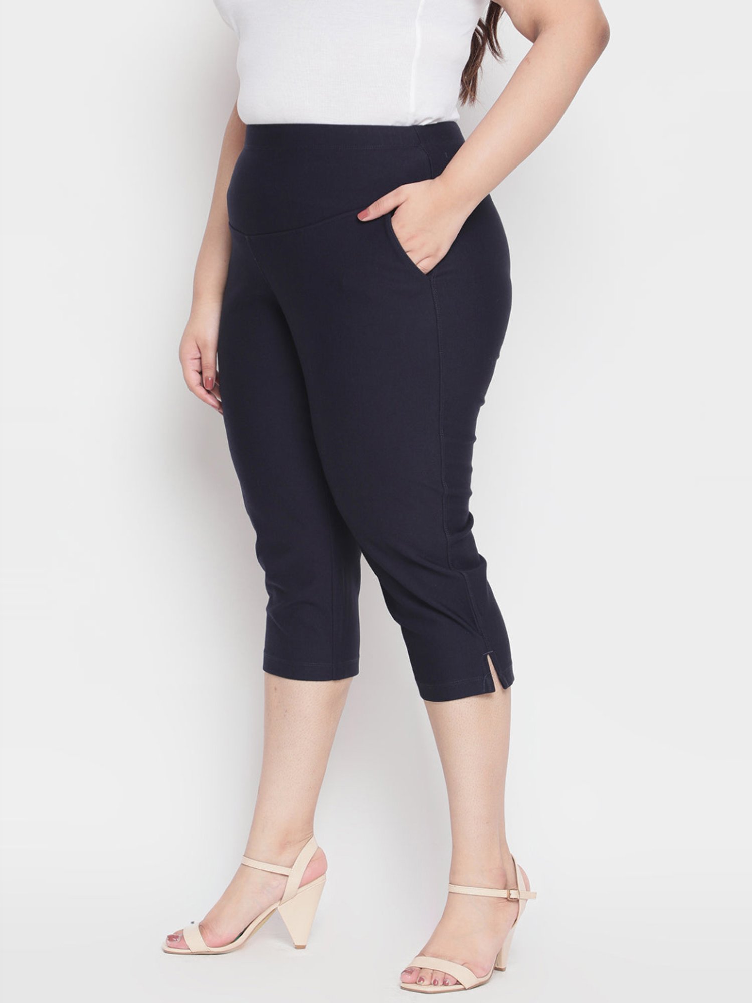 Amydus Navy High Rise Capris