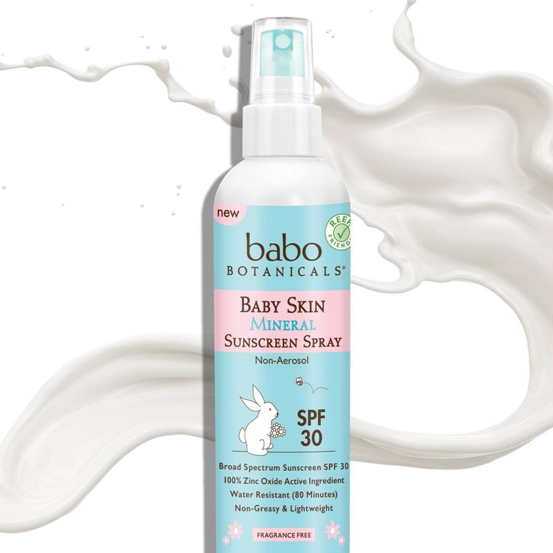 Babo Botanicals Baby Skin Mineral Non-Aerosol Sunscreen Pump Spray SPF 30 - 6 fl oz