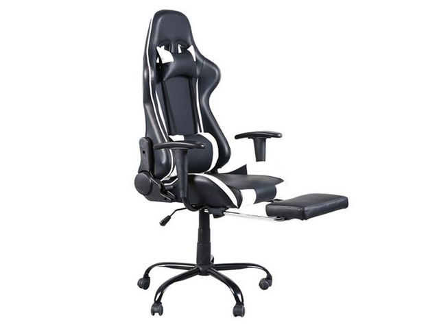 Hilinston Ergonomic Office Chair PC Gaming Chair Racing Chair for Gaming,Computer Chair,E-Sports Chair with High-Back,Adjustable Headrest and Lumbar Support,White,GC03