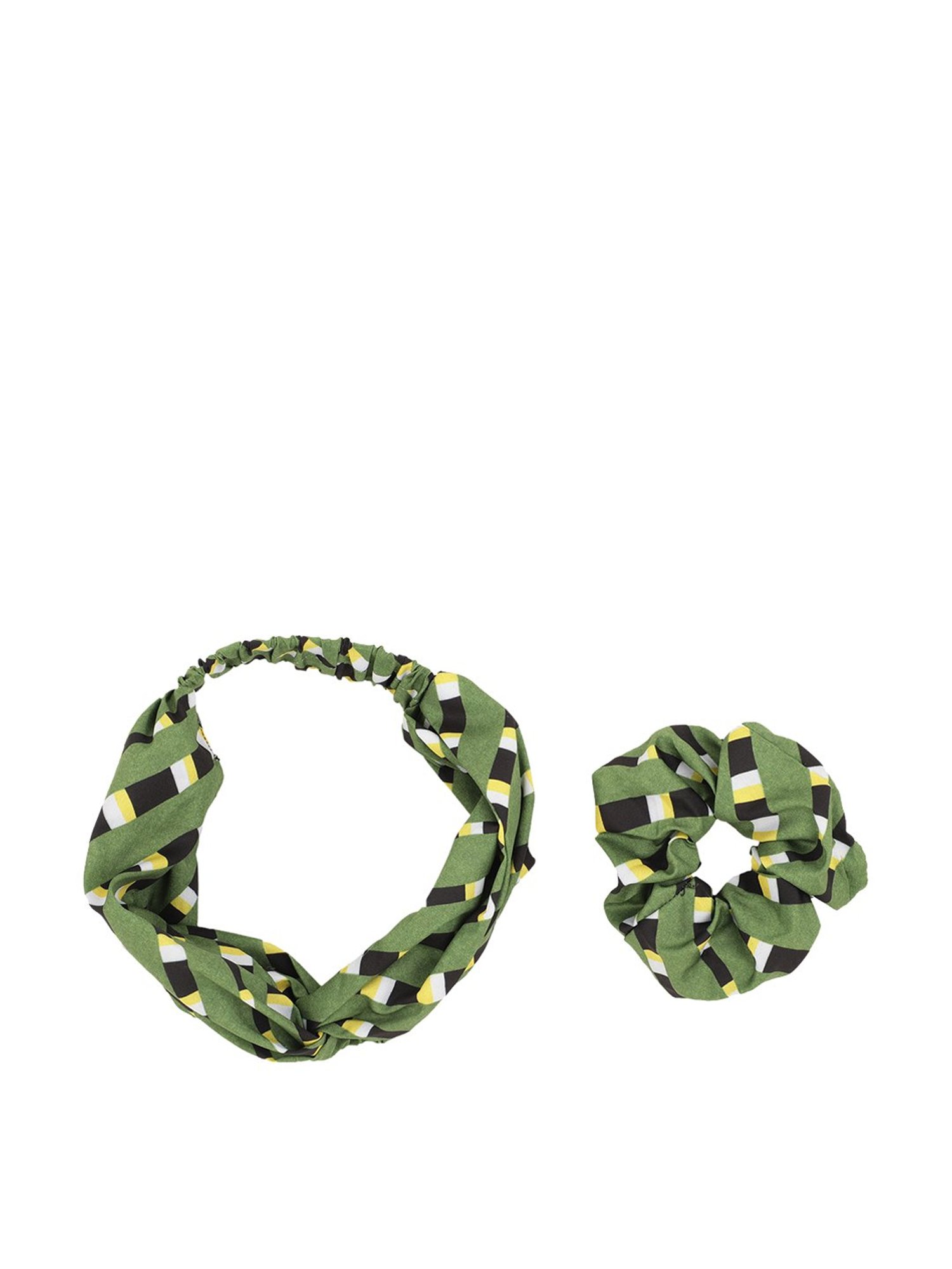 Aditi Wasan Green Printed Head Bands Pack of 2