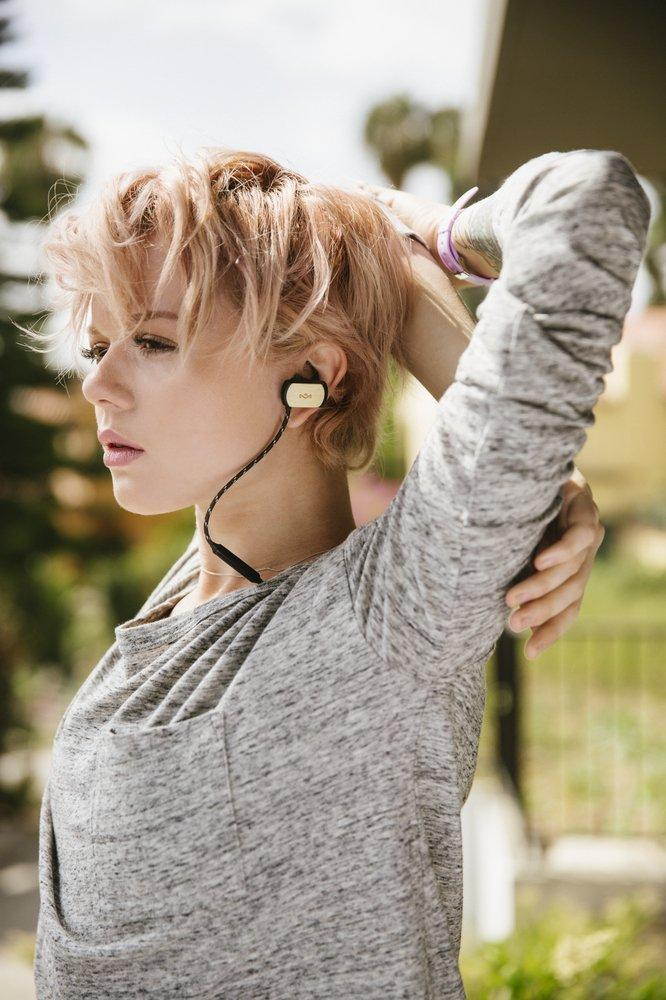 House Of Marley Voyage BT In-Ear Bluetooth Headphones with Mic, Black, EM-FE053-SB