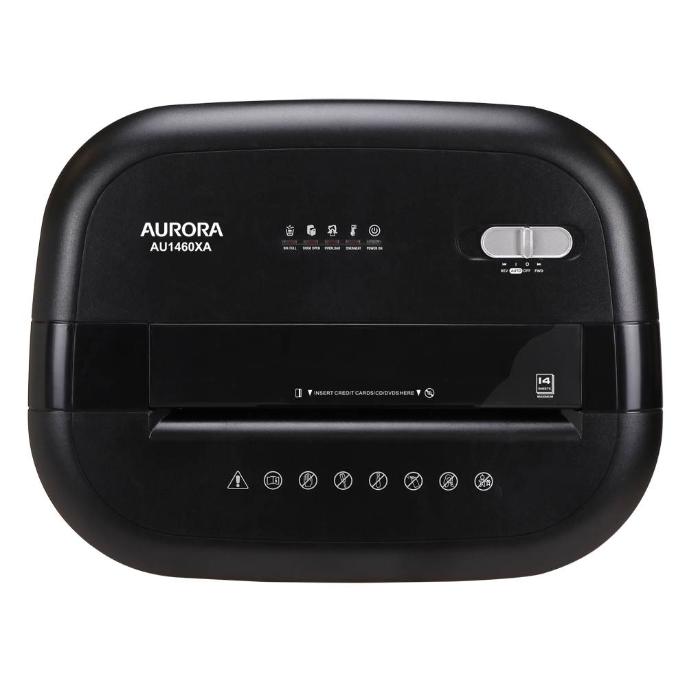 Aurora AU1460XA Anti-Jam 14-Sheet Crosscut Paper/ CD and Credit Card Shredder/ 6-gallon pullout basket 120 Minutes Continuous Run Time