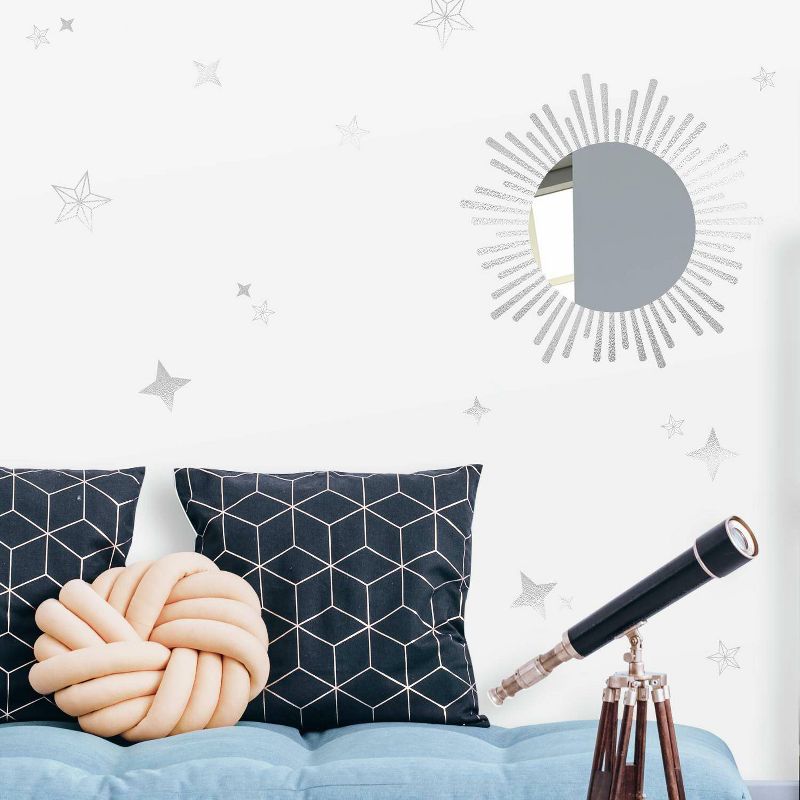 Sunburst Peel and Stick Decal with Circle Mirror - RoomMates