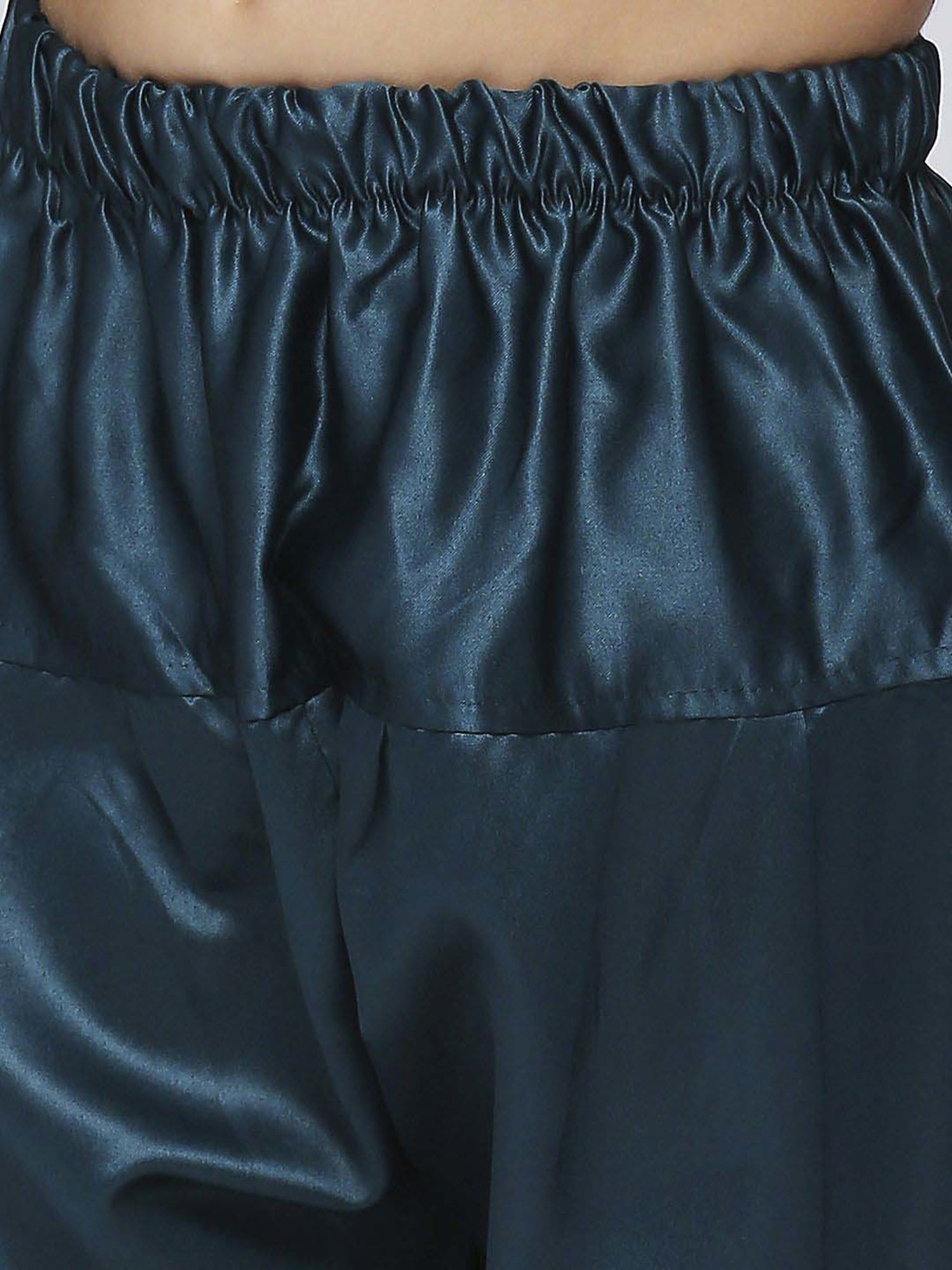 Kids Island Boys Green Solid Full Sleeves Kurta Set