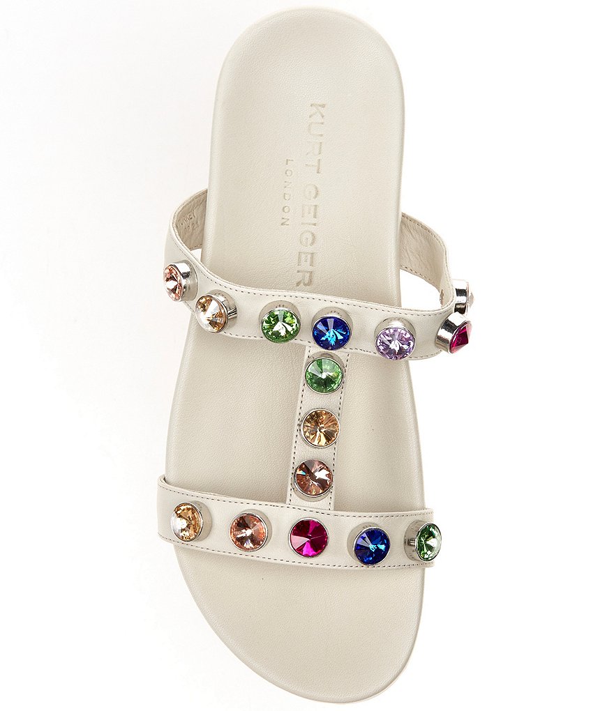 Kurt Geiger London Mabel Rainbow Jewel Embellished Platform Lug Sole Sandals