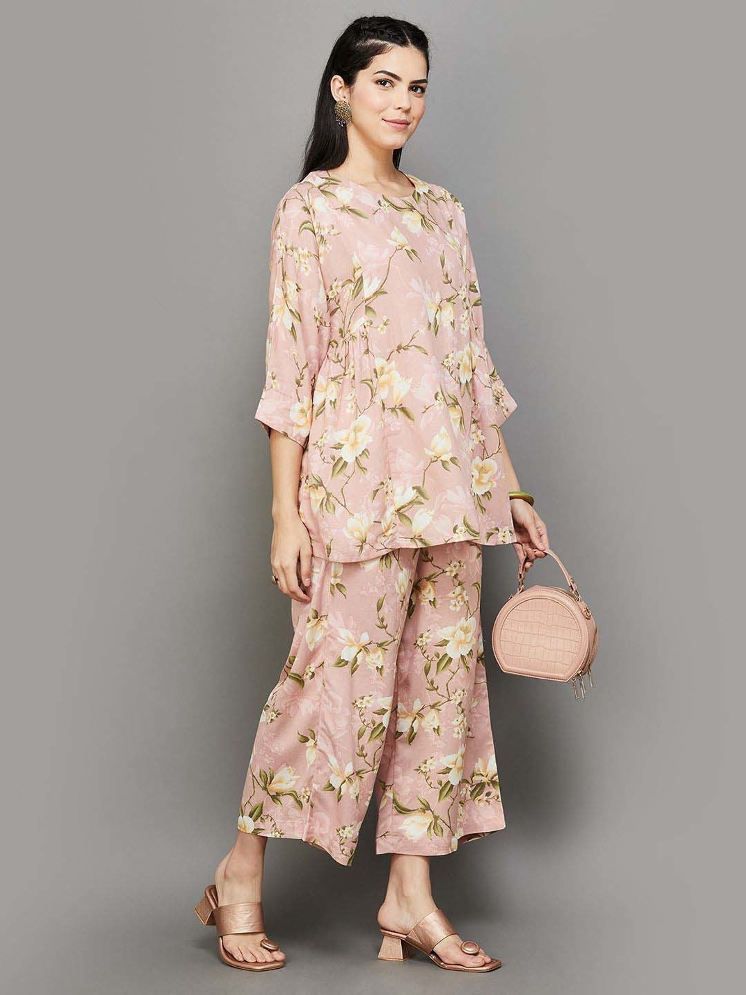 Melange by Lifestyle Pink Floral Print Tunic