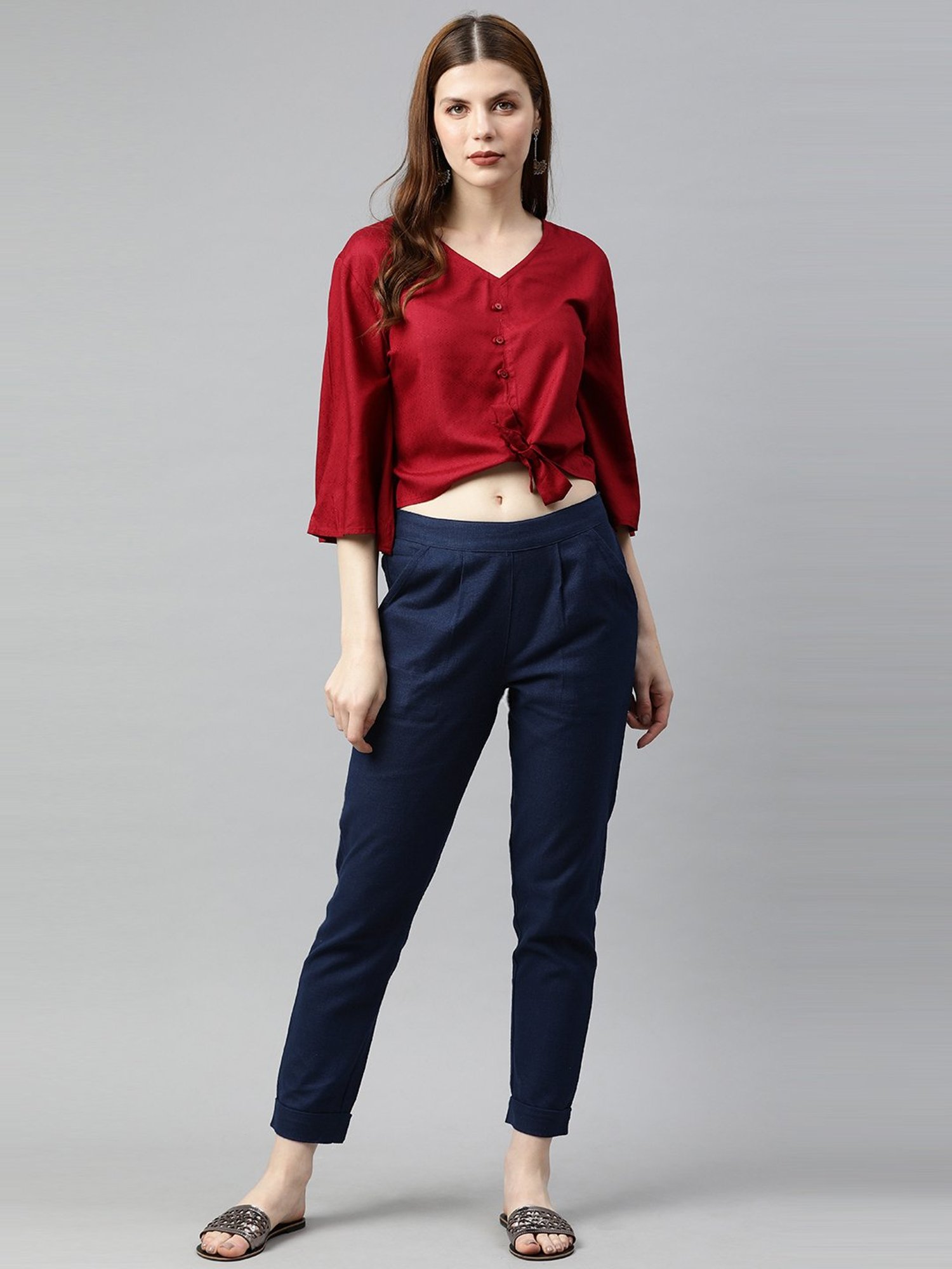 KENDALL + KYLIE Black Mid Rise Bootcut Pants