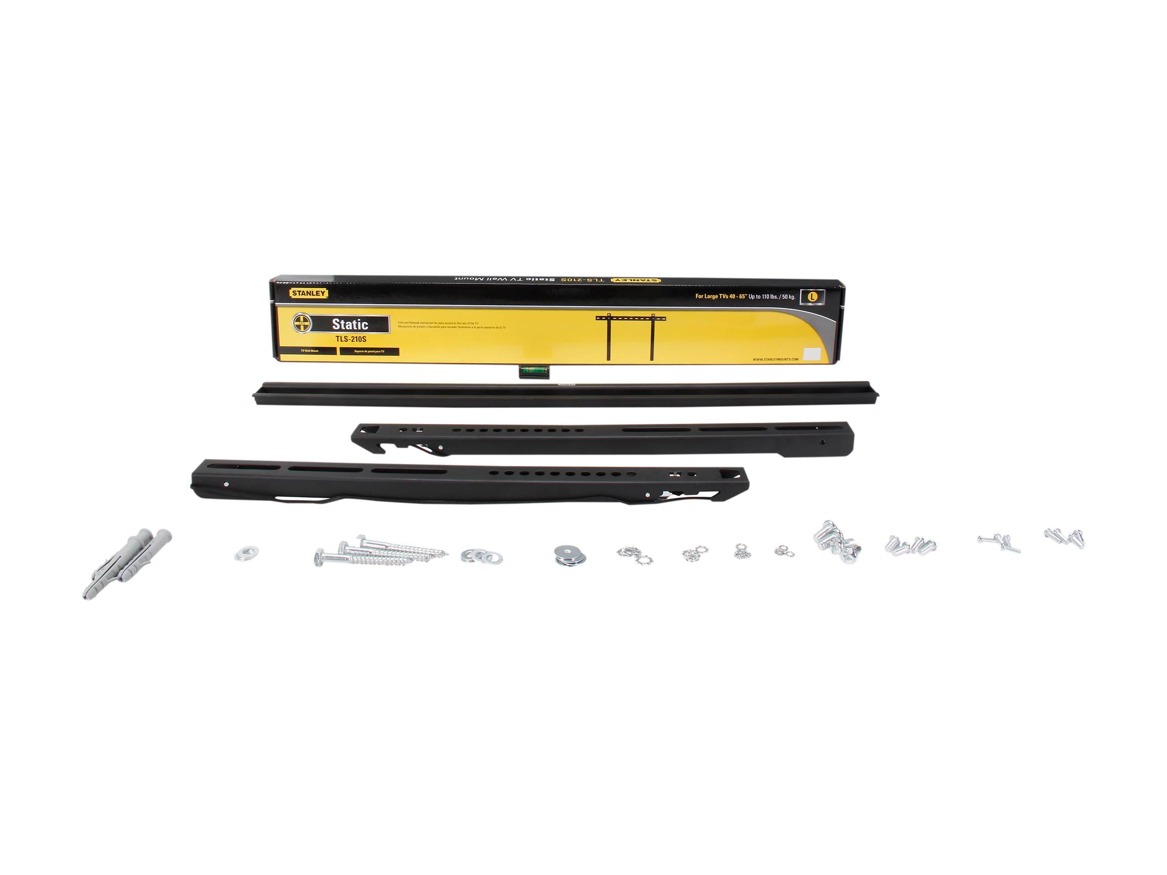 Stanley Mounts TLS-210S 40" - 65" Fixed TV Wall Mount LED & LCD HDTV, up to VESA 600x400mm Max Load 110 lbs, Compatible with Samsung, Vizio, Sony, Panasonic, LG, and Toshiba TV