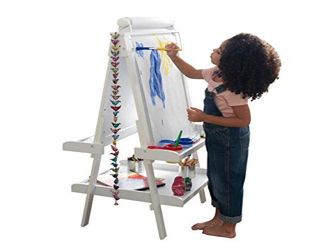 KidKraft Deluxe Wood Easel White - 62040