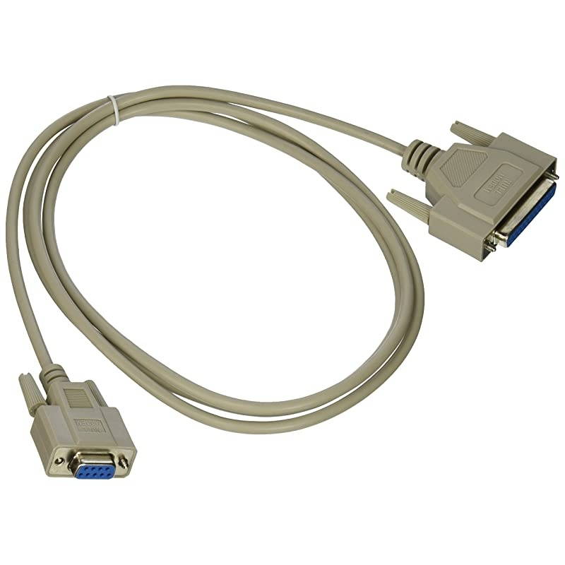 6-Feet Null Modem DB9F/DB25F Molded Cable (100483)