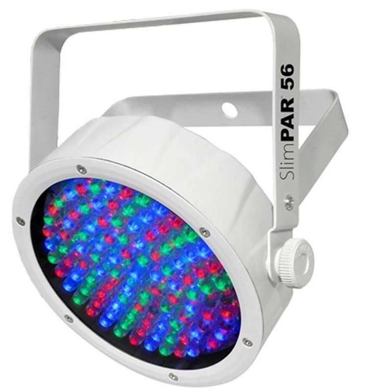 NEW CHAUVET SlimPar 56 LED DMX White Slim Par Can DJ Stage Light + 25' DMX Cable