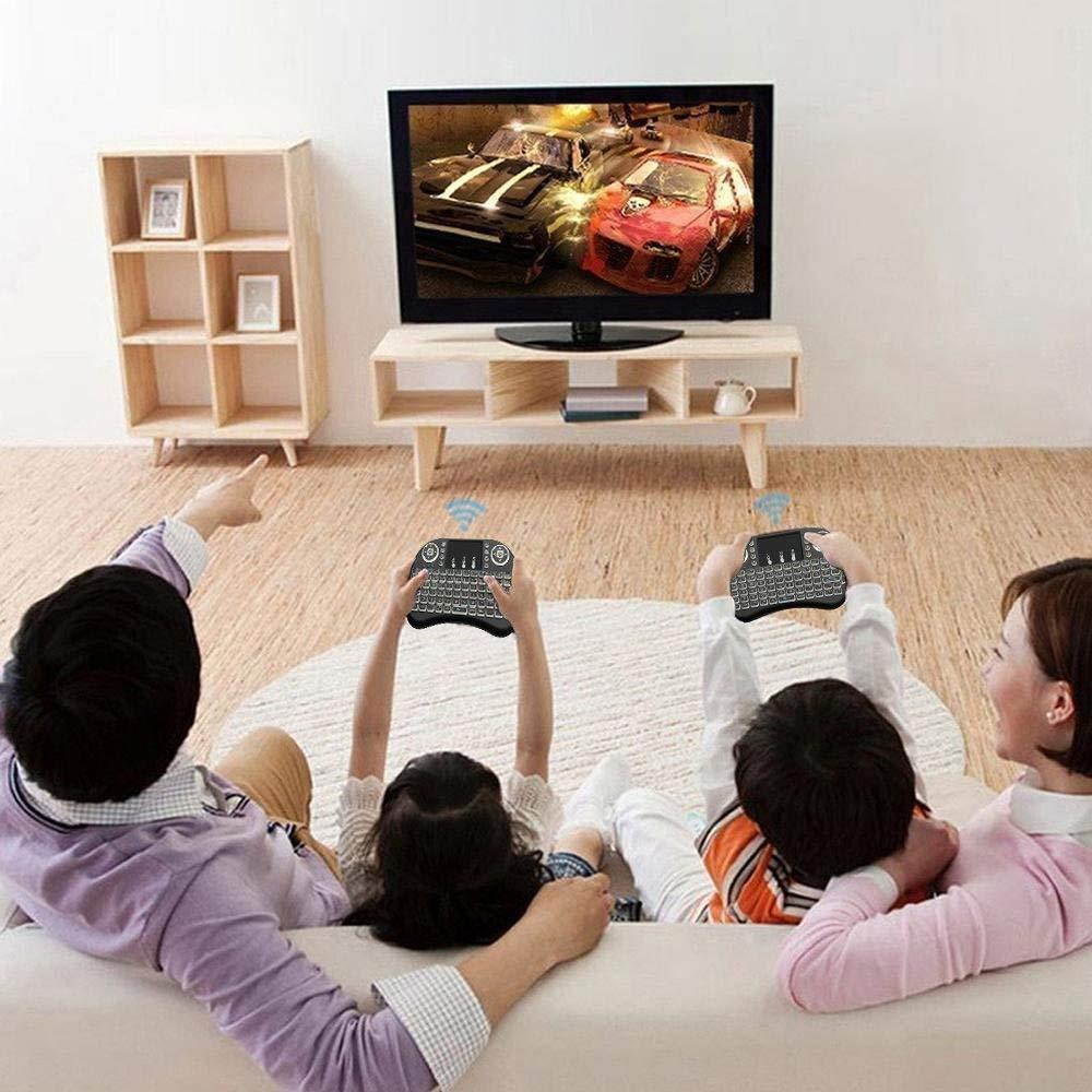 Mini Wireless Keyboard with Backlit - 2.4GHz QWERTY Keyboards & Touchpad Mouse Combo Handheld for Portable Multi-media KODI XBMC Android TV BOX PC PAD XBOX (With Backlit (Upgraded Version))