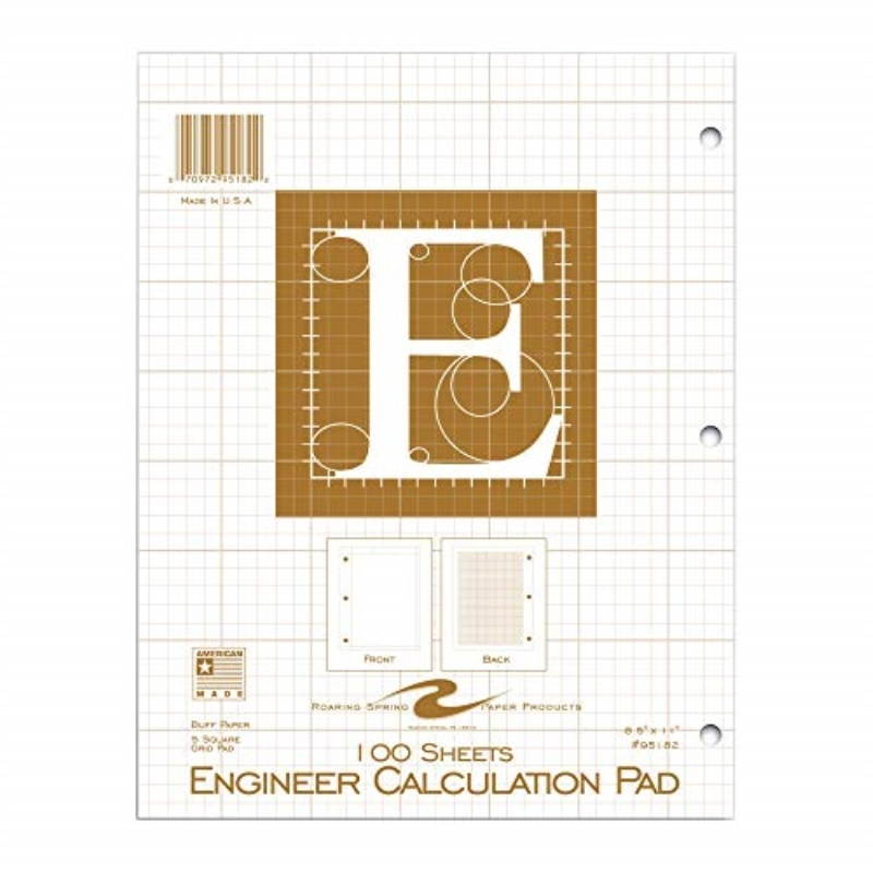 Roaring Spring Paper Products 95182 Engineering Pad - 24 Per Case