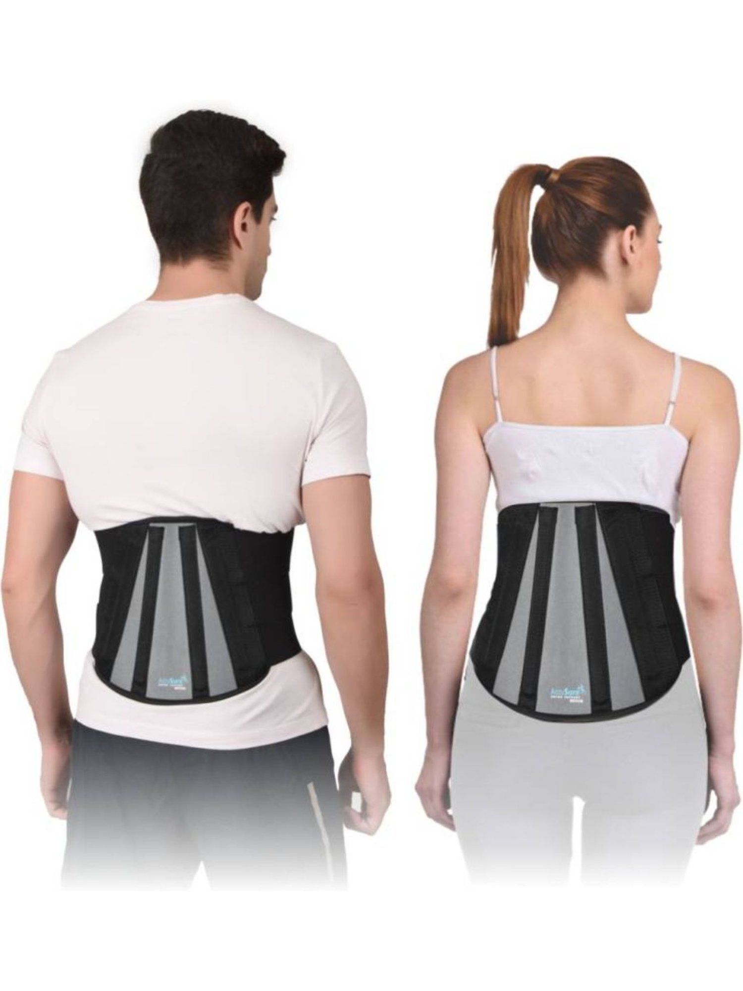 Accusure Lumbo Sacral Support Lower Back Brace Breathable Support Belt - Size XXXL (Black)