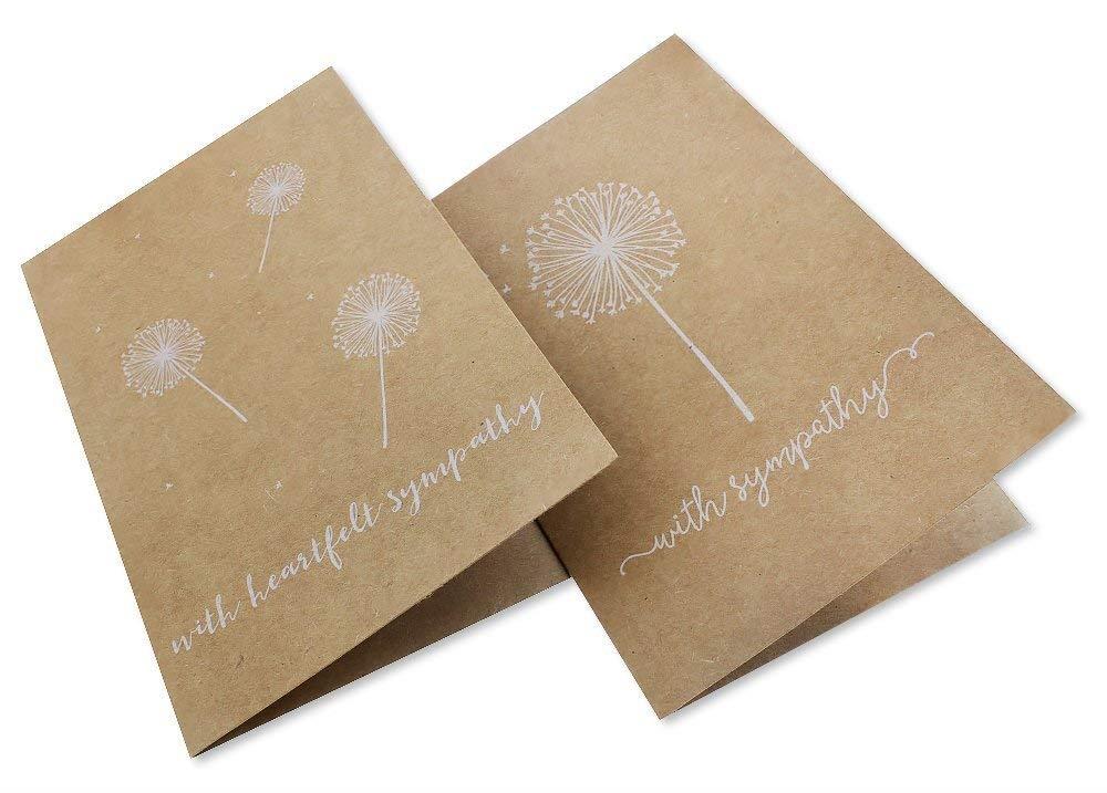 Sympathy Cards - 36-Pack Sympathy Cards Bulk, Greeting Cards Sympathy Kraft Paper, 6 Floral Designs, Envelopes Included, Assorted Sympathy Cards, 4 x 6 Inches