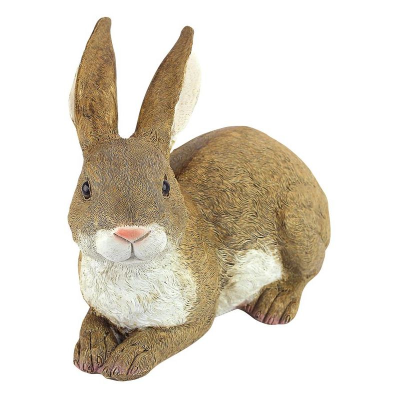 Design Toscano Bashful, The Bunny, Lying Down Garden Rabbit Statue - Brown