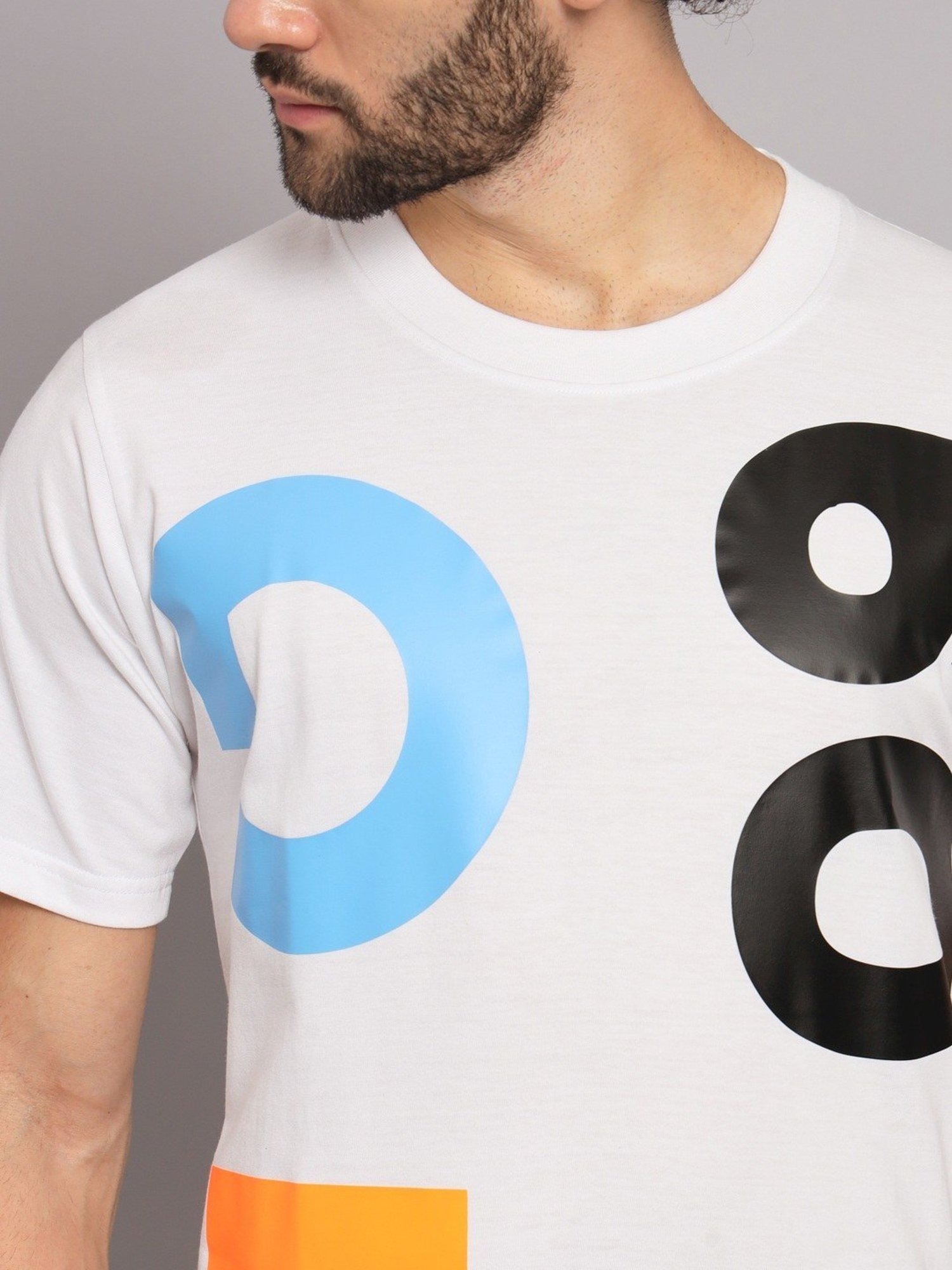 Griffel White Cotton Loose Fit Printed Co-Ord Set