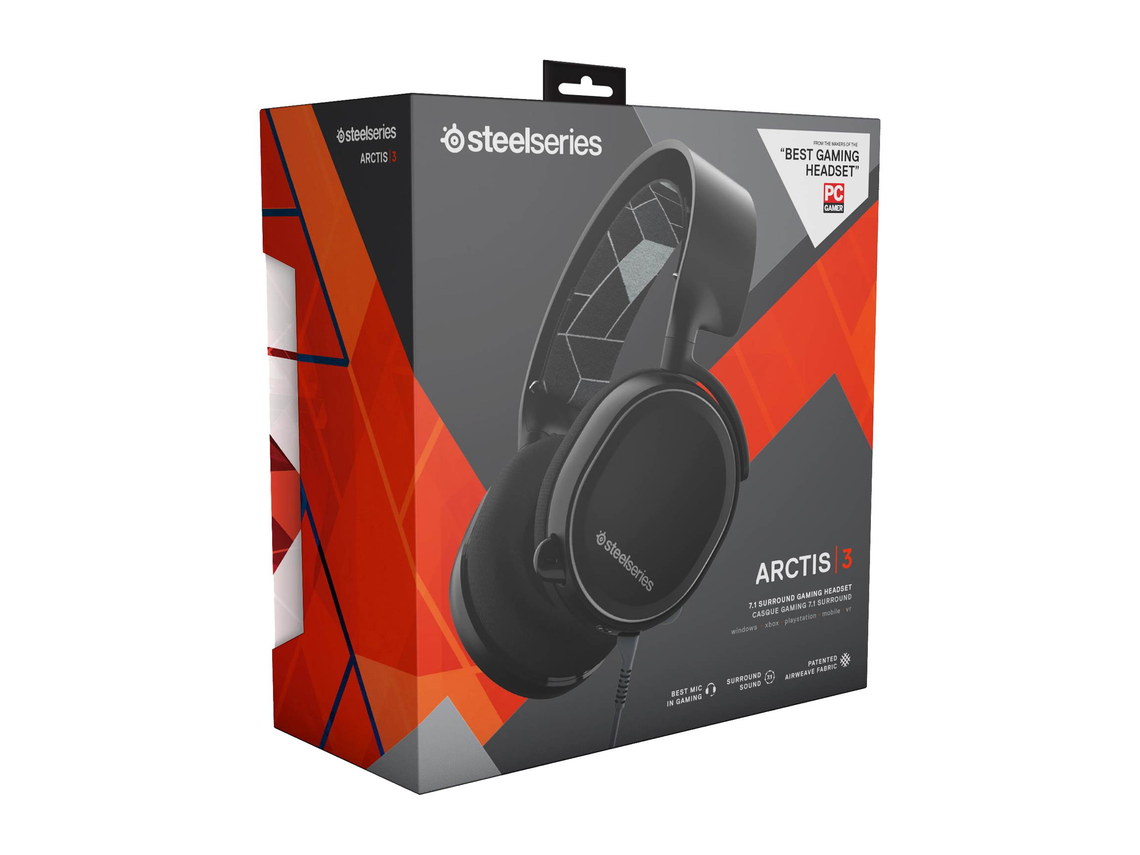 SteelSeries 61435 Arctis 3 Solar Red Gaming Headset