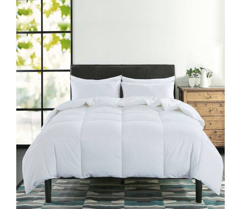 King 400 Thread Count Charcoal Infused Down Alternative Comforter White - St. James Home