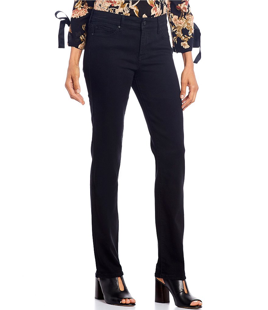 Code Bleu Petite Size Chelsea Straight Leg Novelty Back Pocket Details Jeans