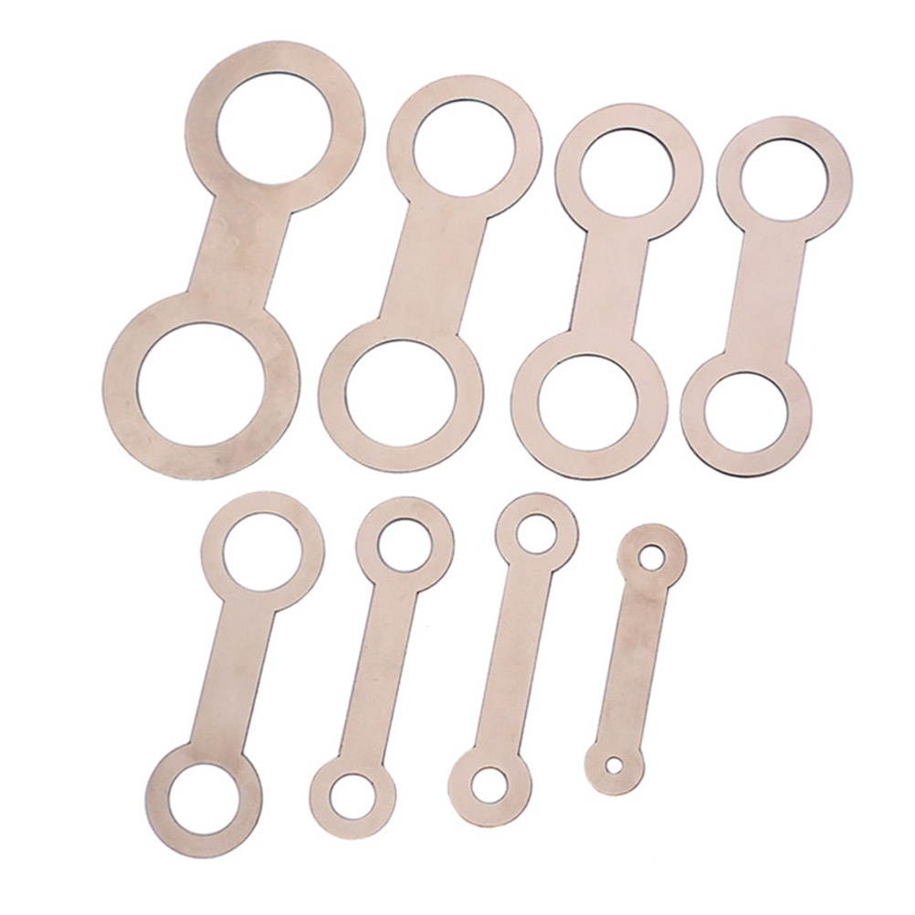 8PCS/Set Saxophone Pad Leveling Rings Sax Leveling Tool Pads Repair Tool for Saxophone Flute Clarinet (Silver)