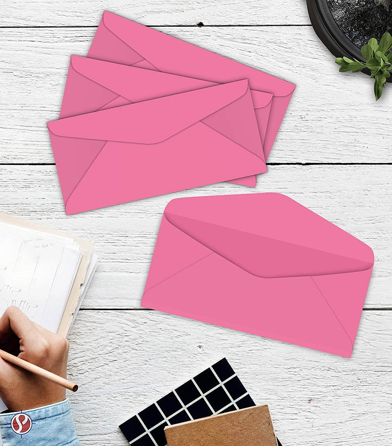 Bright Color #10 Envelopes - 50 Envelopes (Hot Pink Fuchsia)