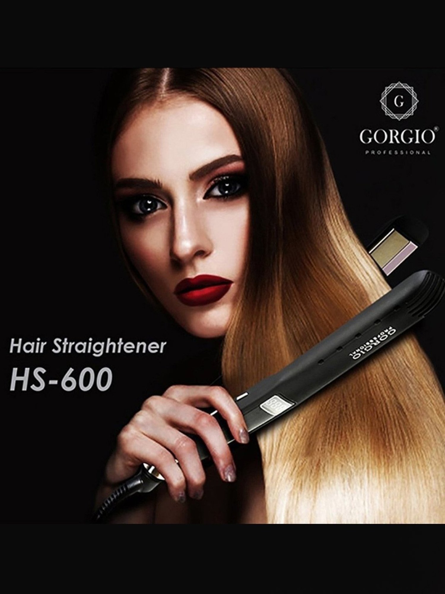 Gorgio Professional HS600 Hair Straightener (Black)