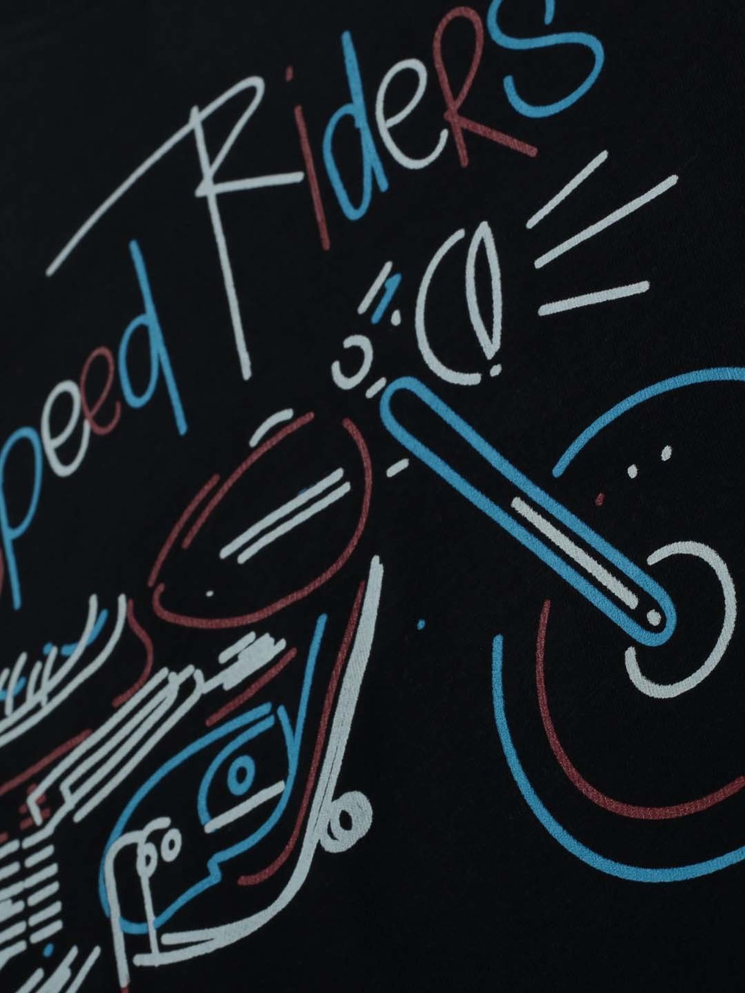 Palm Tree Kids Black & Red Cotton Printed T-Shirt Set