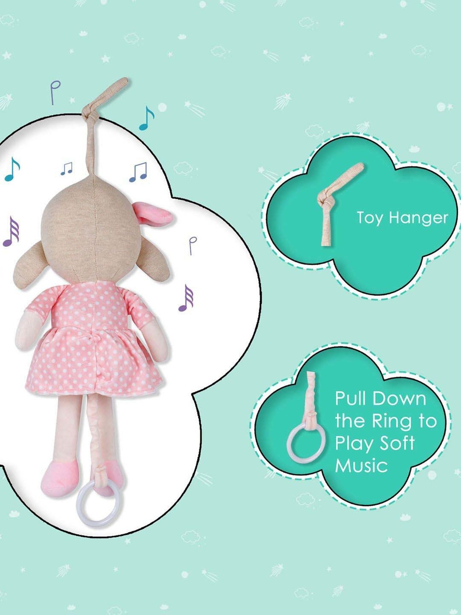 Baby Moo Kids Pink Pulling Toy