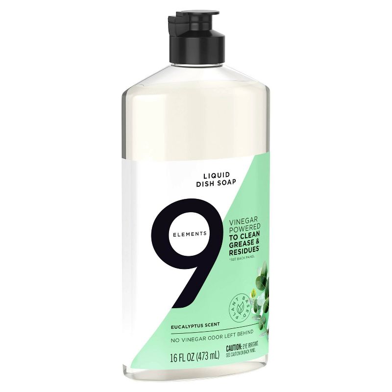 9 Elements Liquid Dish Soap - Eucalyptus - 16 fl oz