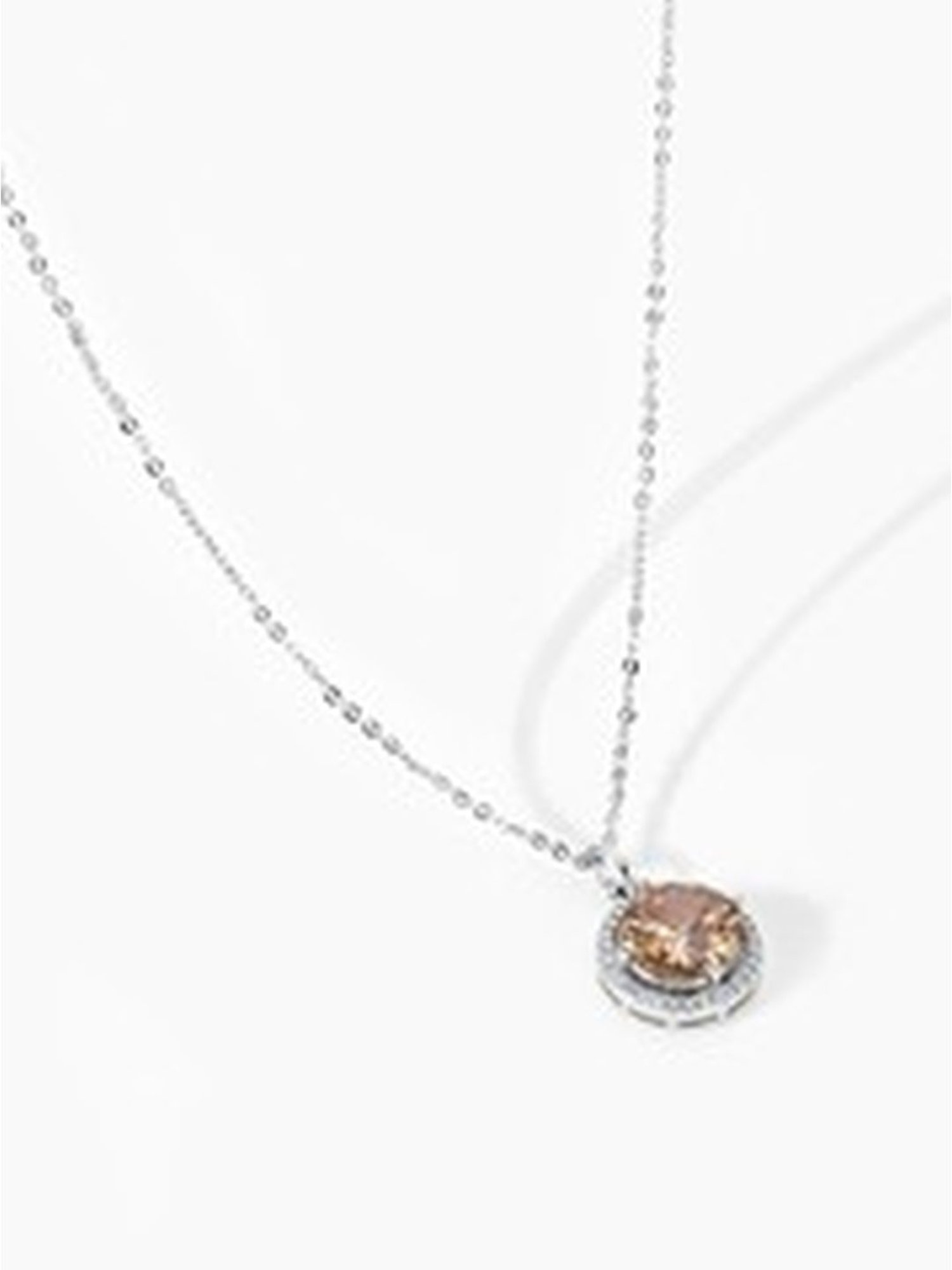 March by FableStreet 92.5 Sterling Silver Circular Zircon Pendant for Women