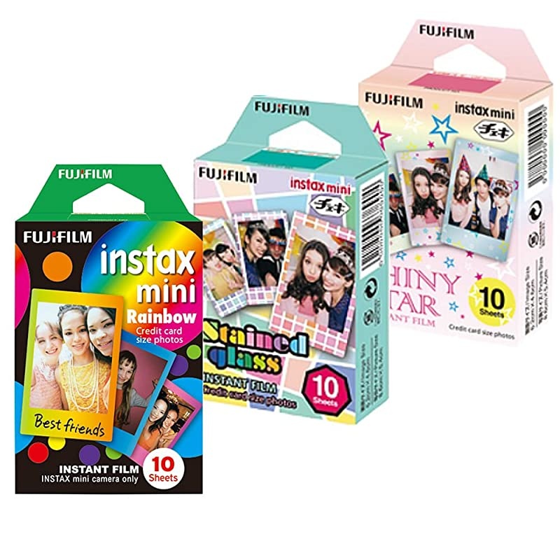 Instax Mini Film Rainbow Staind Glass Shiny Star