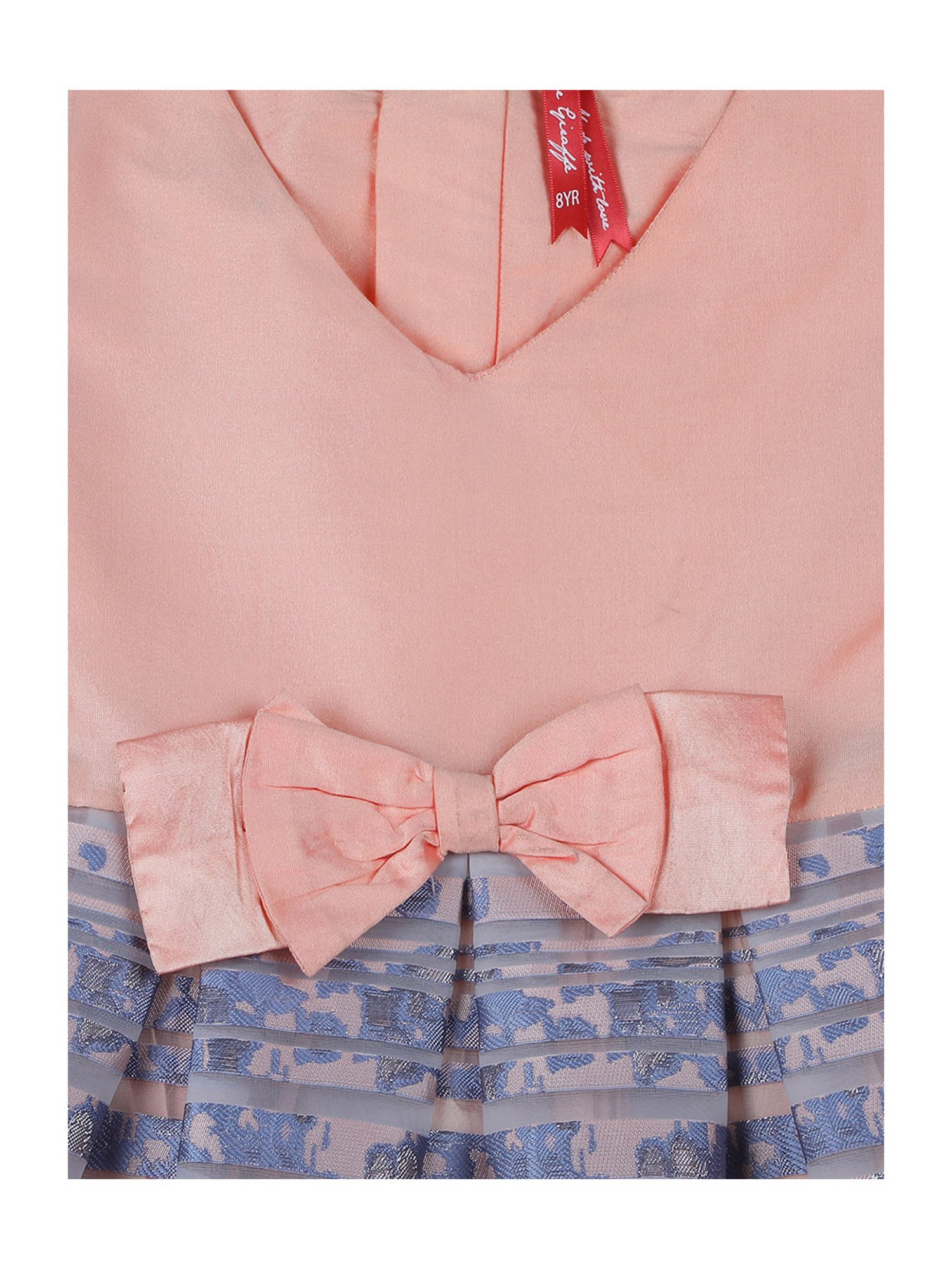 Blue Giraffe Kids Grey & Pink Patch Work Dress