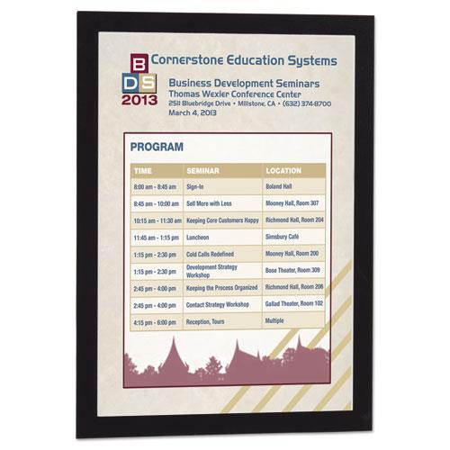 Durable Duraframe Sign Holder, 8 1/2 X 11, Black Frame, 2 Per Pack 476801