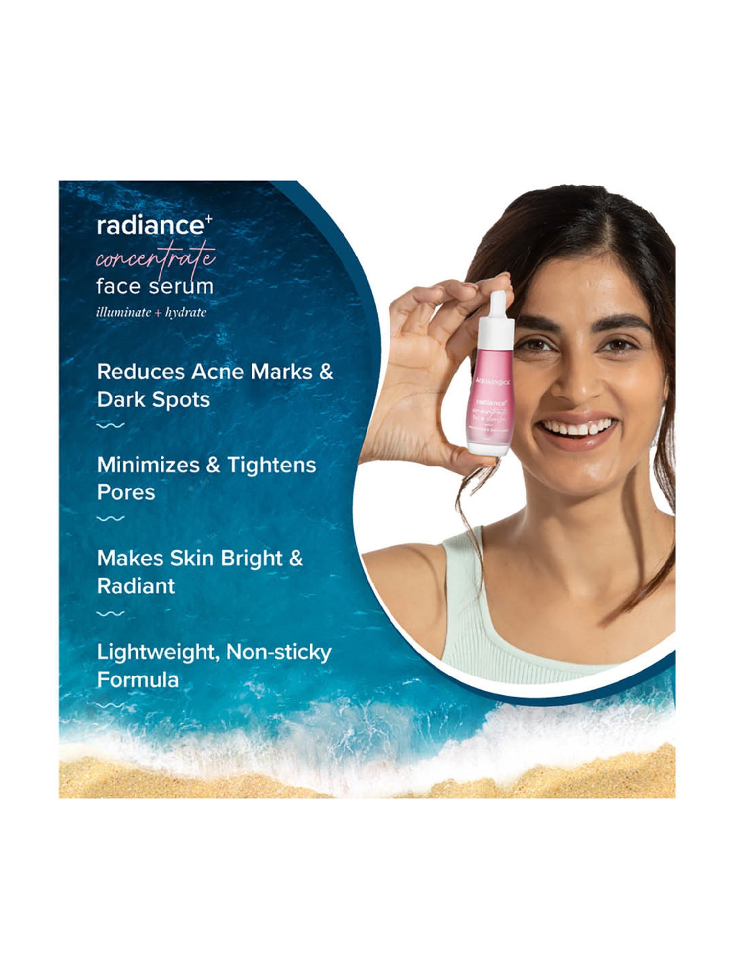 Aqualogica Radiance+ Concentrate Face Serum - 30 ml