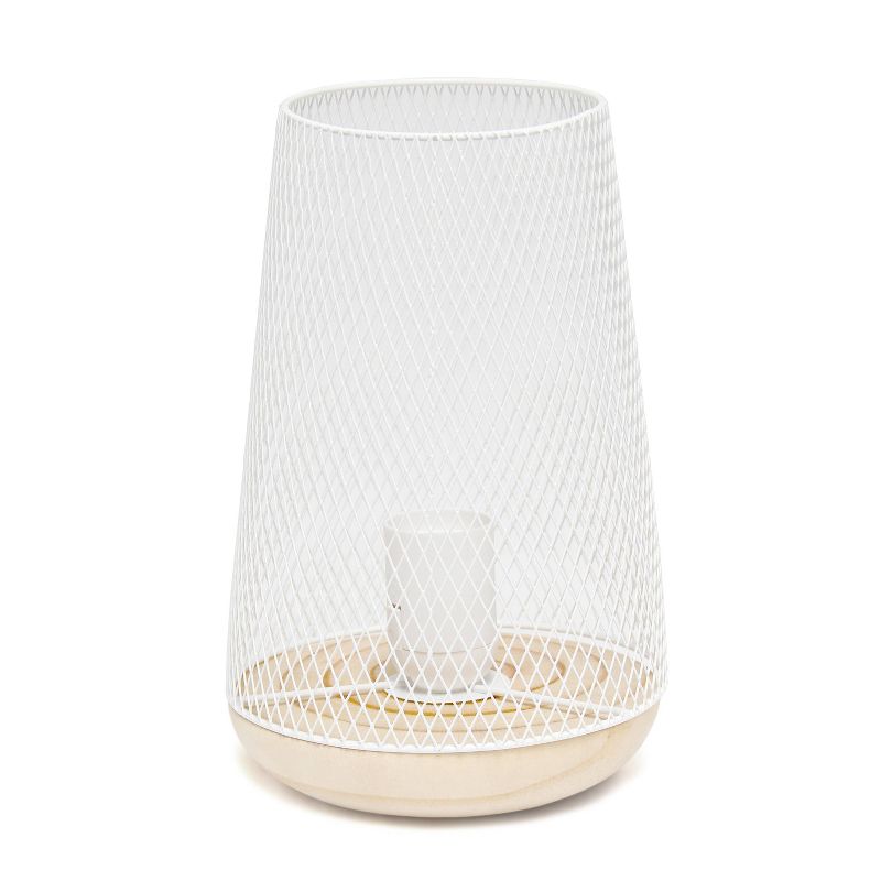 Wired Mesh Uplight Table Lamp White - Simple Designs