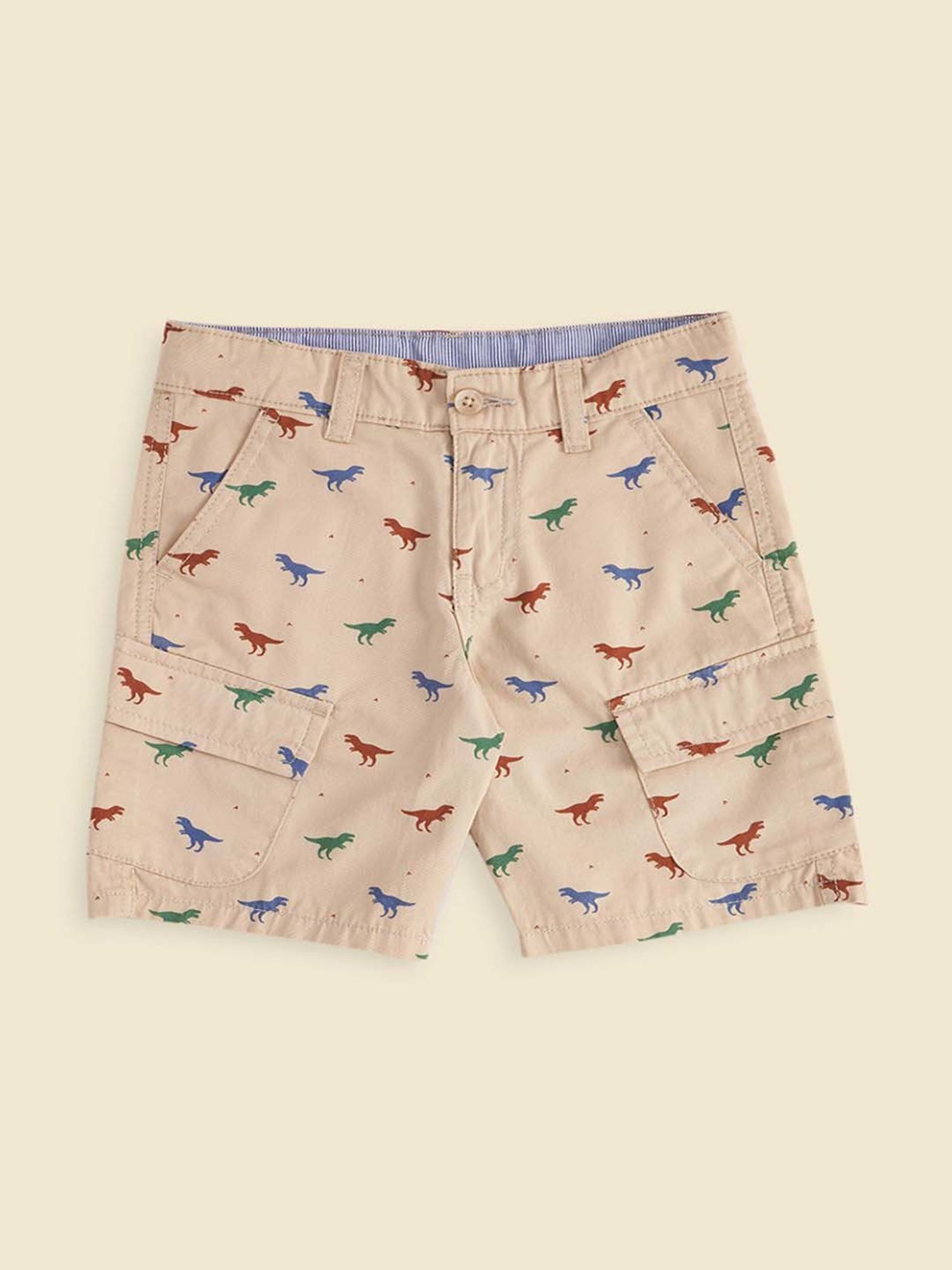 Pantaloons Baby Kids Beige Cotton Printed Shorts